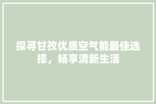 探寻甘孜优质空气能最佳选择，畅享清新生活 空调