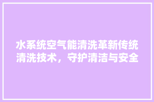水系统空气能清洗革新传统清洗技术，守护清洁与安全 热水器