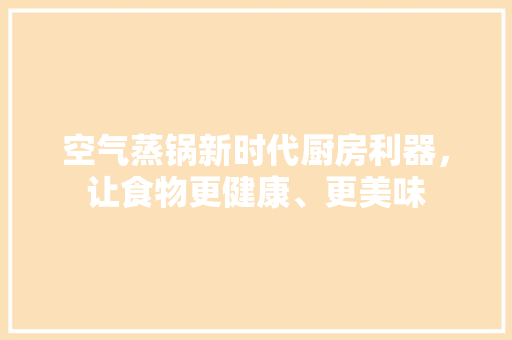 空气蒸锅新时代厨房利器，让食物更健康、更美味 灯具安装
