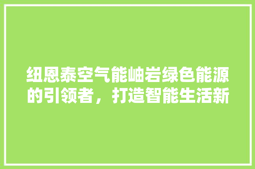 纽恩泰空气能岫岩绿色能源的引领者，打造智能生活新标杆 家具修理