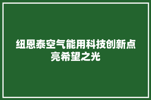 纽恩泰空气能用科技创新点亮希望之光 局部翻新