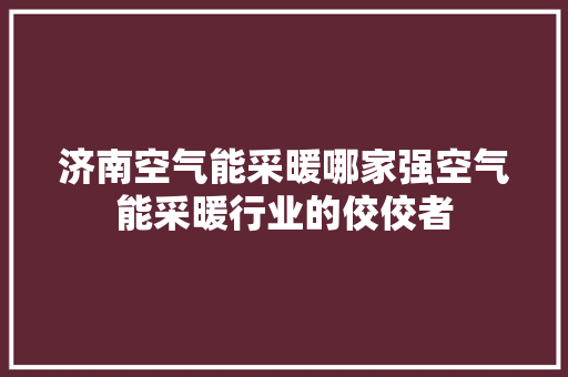 济南空气能采暖哪家强空气能采暖行业的佼佼者 水电维修