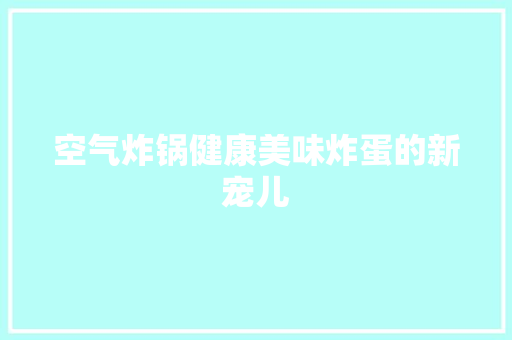 空气炸锅健康美味炸蛋的新宠儿 旧房改造