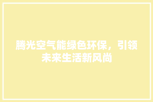 腾光空气能绿色环保，引领未来生活新风尚 洗衣机