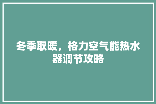 冬季取暖，格力空气能热水器调节攻略 家电维护
