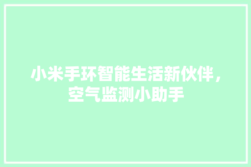 小米手环智能生活新伙伴，空气监测小助手 灯具安装