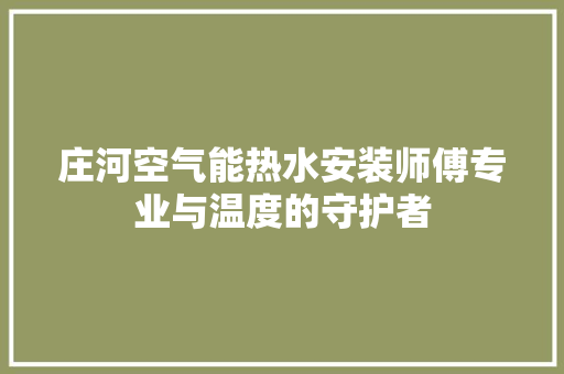 庄河空气能热水安装师傅专业与温度的守护者 热水器