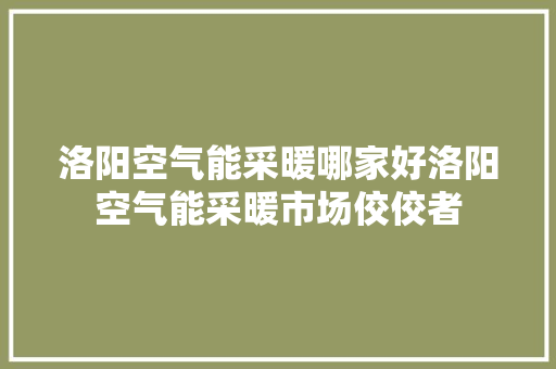 洛阳空气能采暖哪家好洛阳空气能采暖市场佼佼者 旧房改造