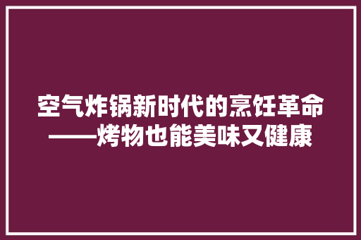 空气炸锅新时代的烹饪革命——烤物也能美味又健康 洗衣机