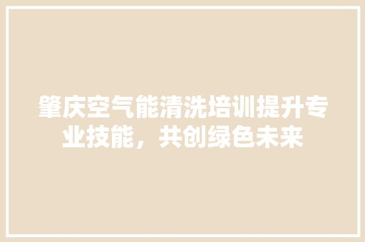 肇庆空气能清洗培训提升专业技能，共创绿色未来 洁具维修