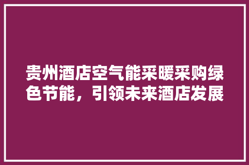贵州酒店空气能采暖采购绿色节能，引领未来酒店发展新趋势 洗衣机