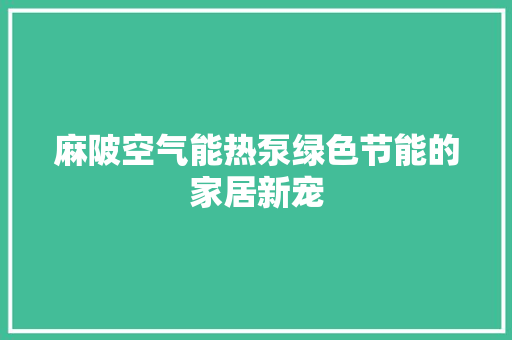 麻陂空气能热泵绿色节能的家居新宠 冰箱