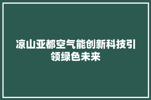 凉山亚都空气能创新科技引领绿色未来 洗衣机