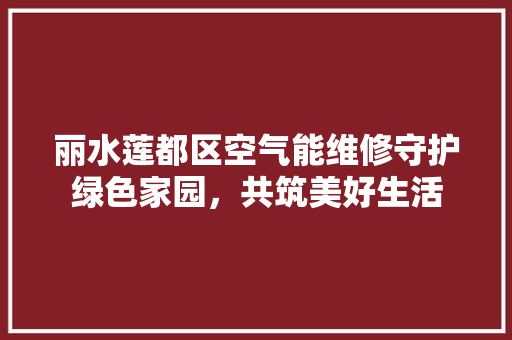 丽水莲都区空气能维修守护绿色家园，共筑美好生活 翻新改色