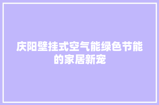 庆阳壁挂式空气能绿色节能的家居新宠 空调