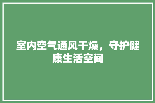 室内空气通风干燥，守护健康生活空间 旧房改造