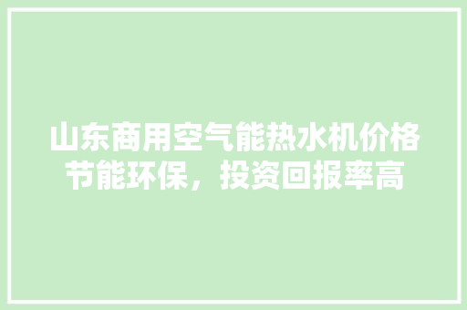 山东商用空气能热水机价格节能环保，投资回报率高 洗衣机