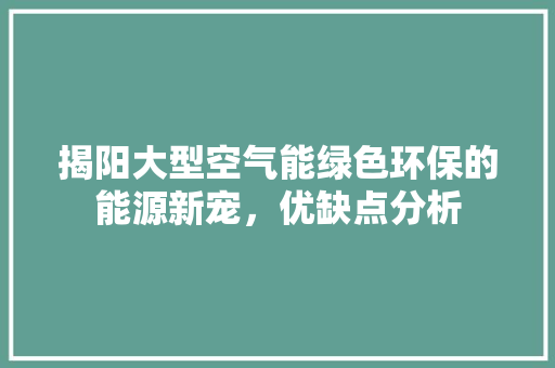 揭阳大型空气能绿色环保的能源新宠，优缺点分析 贴膜