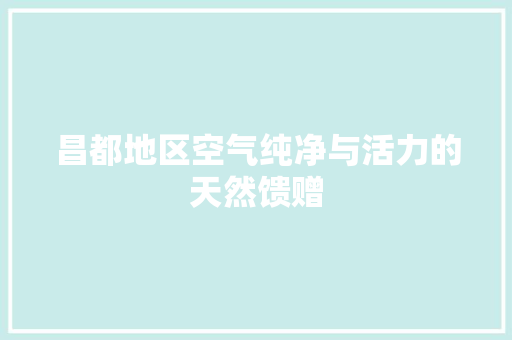 昌都地区空气纯净与活力的天然馈赠 空调