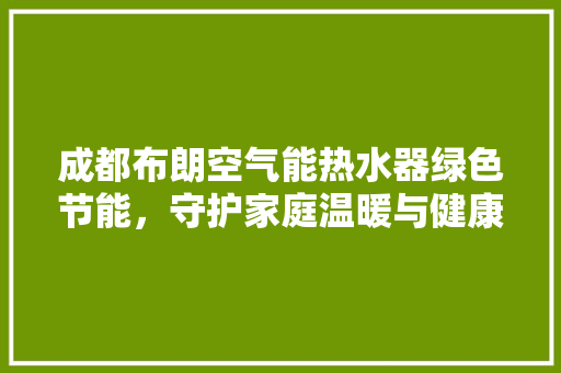 成都布朗空气能热水器绿色节能，守护家庭温暖与健康 翻新改色