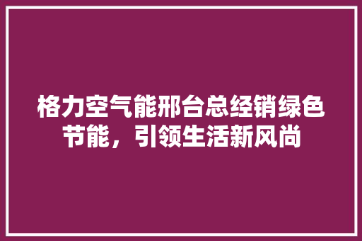 格力空气能邢台总经销绿色节能，引领生活新风尚 清洁保养