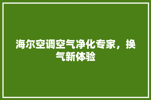 海尔空调空气净化专家，换气新体验 龙头管件