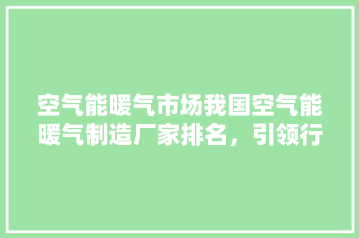 空气能暖气市场我国空气能暖气制造厂家排名，引领行业新风向 空调