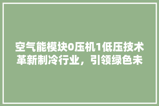 空气能模块0压机1低压技术革新制冷行业，引领绿色未来 家具修理