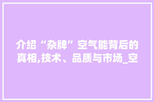 介绍“杂牌”空气能背后的真相,技术、品质与市场_空气能怎么都是杂牌 介绍“杂牌”空气能背后的真相,技术、品质与市场_空气能怎么都是杂牌 热水器