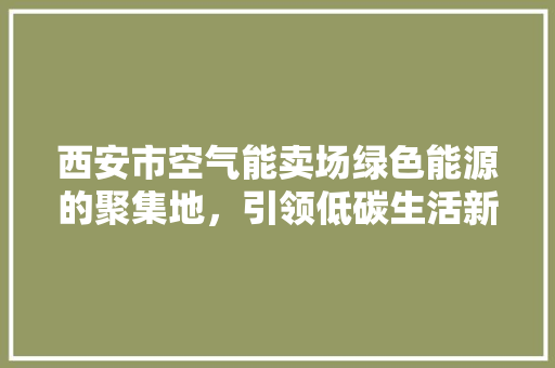 西安市空气能卖场绿色能源的聚集地，引领低碳生活新风尚 家具修理