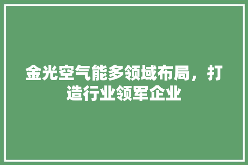 金光空气能多领域布局，打造行业领军企业 热水器