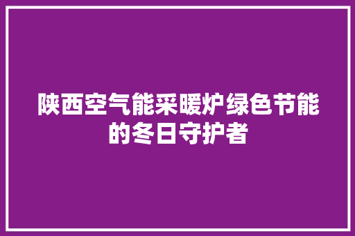 陕西空气能采暖炉绿色节能的冬日守护者 装修设计