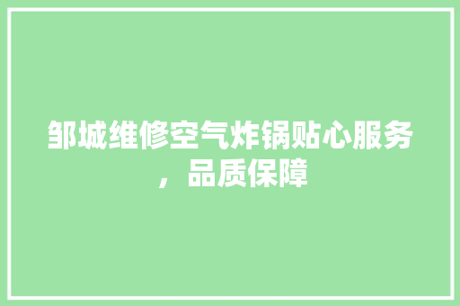 邹城维修空气炸锅贴心服务，品质保障 家具修理