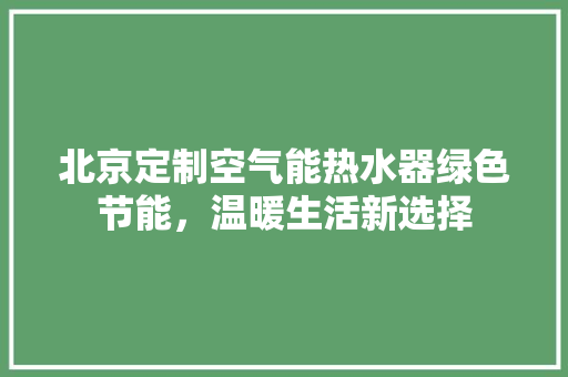 北京定制空气能热水器绿色节能，温暖生活新选择 冰箱