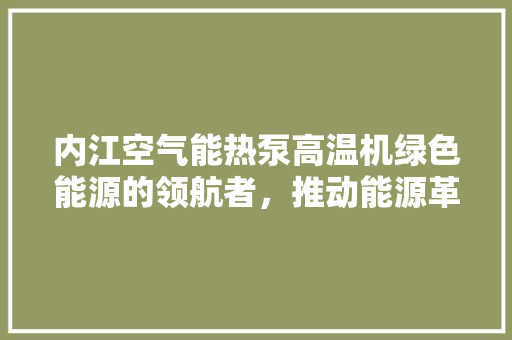 内江空气能热泵高温机绿色能源的领航者，推动能源革命新篇章 贴膜