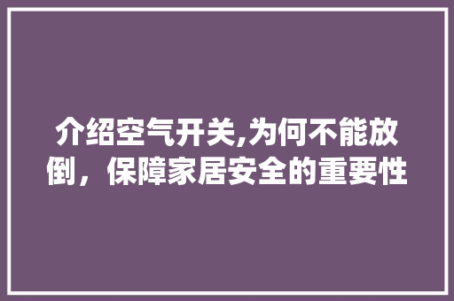 介绍空气开关,为何不能放倒，保障家居安全的重要性_空气开关能放倒吗 介绍空气开关,为何不能放倒，保障家居安全的重要性_空气开关能放倒吗 装修设计