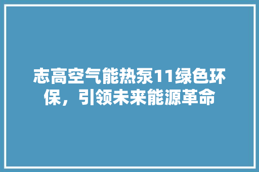 志高空气能热泵11绿色环保，引领未来能源革命 贴膜