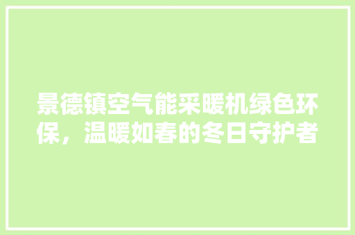 景德镇空气能采暖机绿色环保，温暖如春的冬日守护者 冰箱