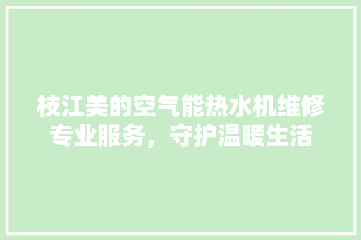 枝江美的空气能热水机维修专业服务，守护温暖生活 贴膜