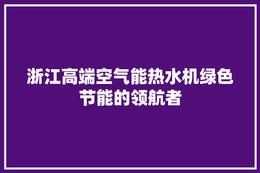 浙江高端空气能热水机绿色节能的领航者 翻新改色