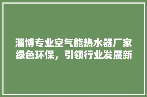 淄博专业空气能热水器厂家绿色环保，引领行业发展新潮流 冰箱