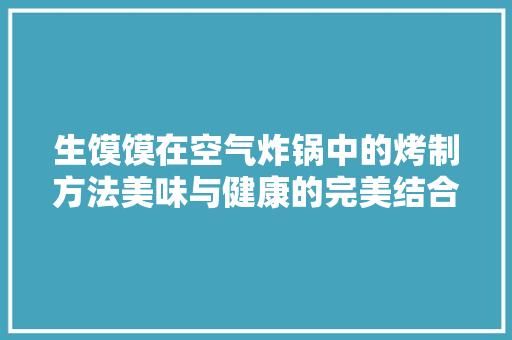 生馍馍在空气炸锅中的烤制方法美味与健康的完美结合 洁具维修