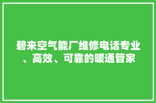 碧来空气能厂维修电话专业、高效、可靠的暖通管家 贴膜