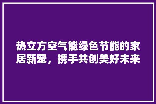 热立方空气能绿色节能的家居新宠，携手共创美好未来 家电维护
