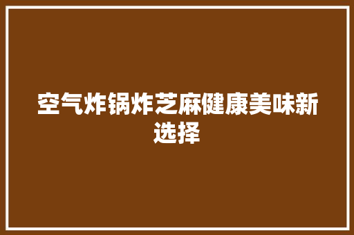 空气炸锅炸芝麻健康美味新选择 洗衣机