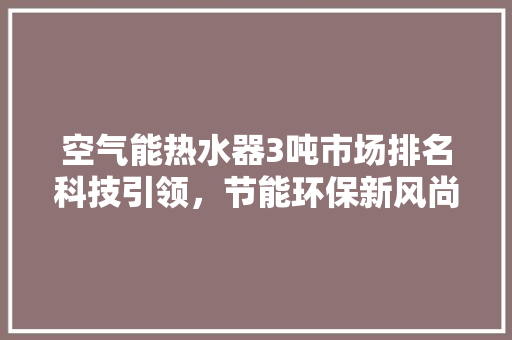 空气能热水器3吨市场排名科技引领，节能环保新风尚 装修设计