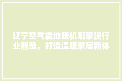 辽宁空气能地暖机哪家强行业翘楚，打造温暖家居新体验 局部翻新