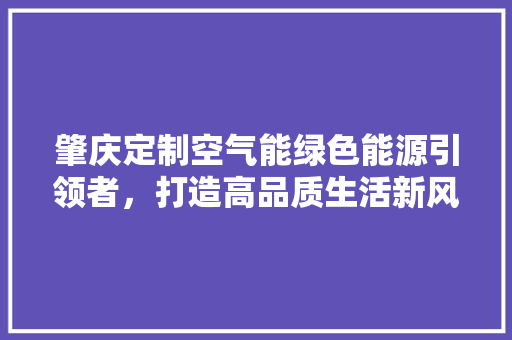 肇庆定制空气能绿色能源引领者，打造高品质生活新风尚 贴膜