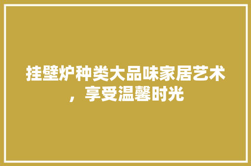 挂壁炉种类大品味家居艺术，享受温馨时光 旧房改造