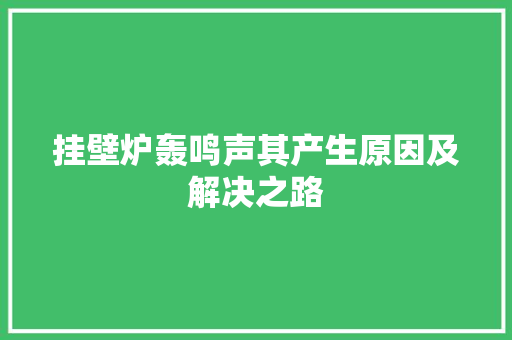挂壁炉轰鸣声其产生原因及解决之路 家具修理